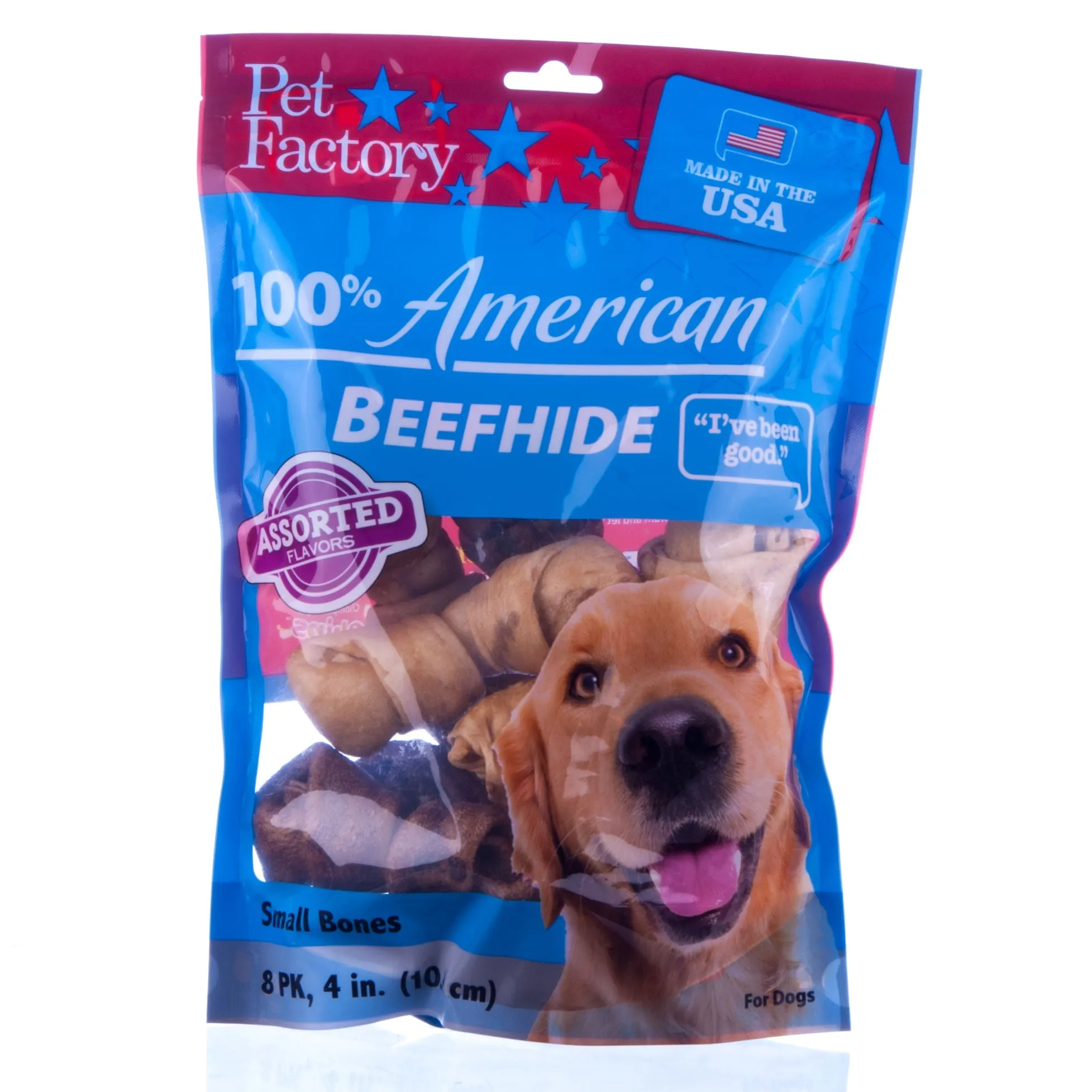 100% American Beefhide, Assorted 5" Beef & Chicken Flavors, 18 pk