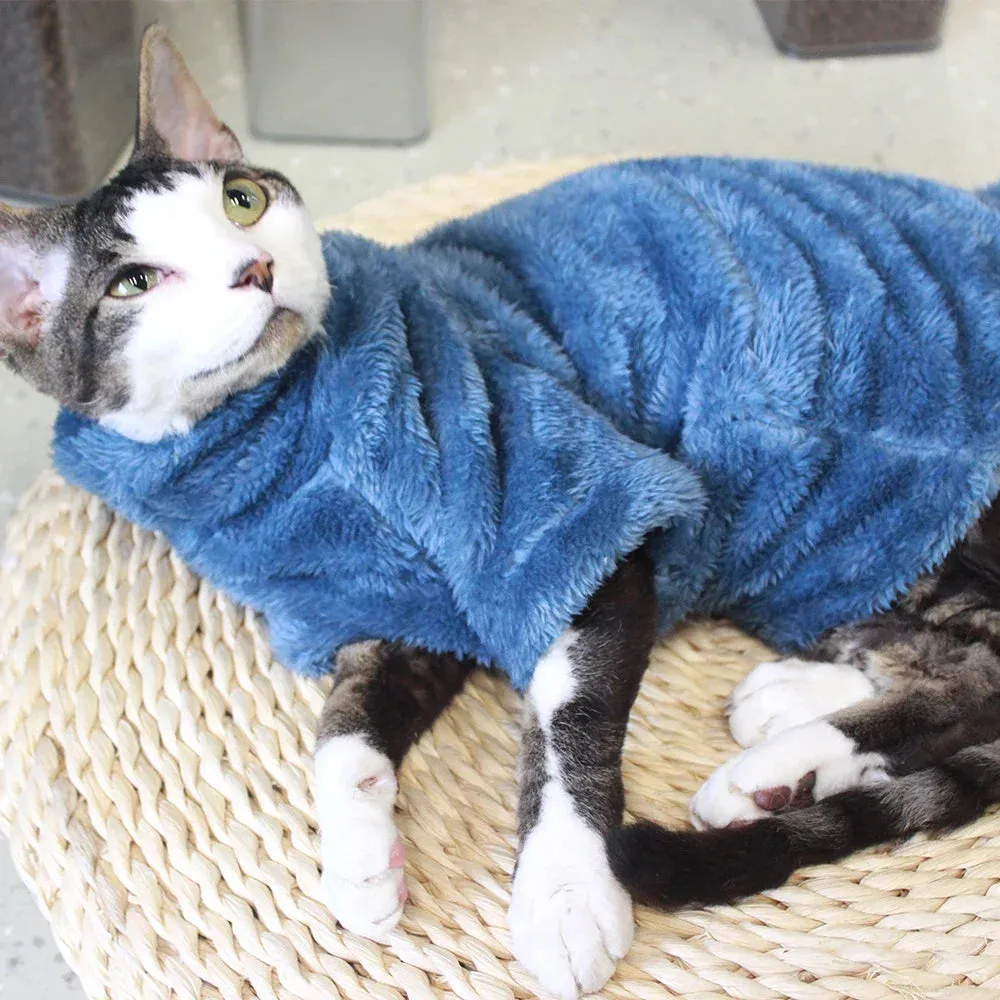 2024 New Cat Sweater | Winter Fashion Thickening Warm Sphynx Clothes | Home Comfortable Winter Dog Clothes for Devon & Puppies