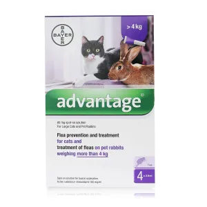 ADVANTAGE 80 for Large Cats & Rabbits >4Kg