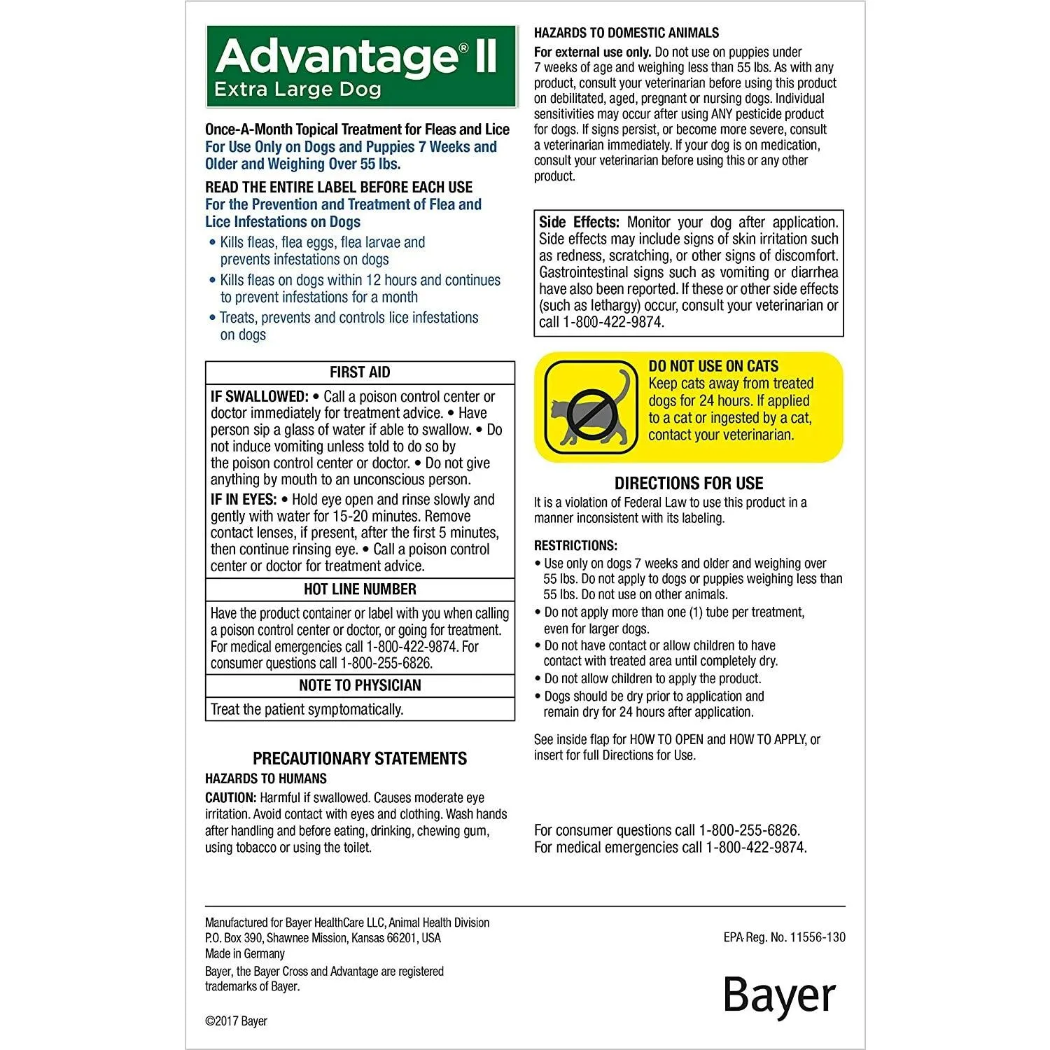Advantage II For X-Large Dogs