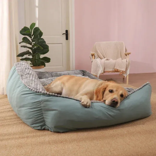 AiroPaws™ Widen & Thicken Removable Washable Anxiety Dog Bed for Large Dogs | Human-Size Dog Bed