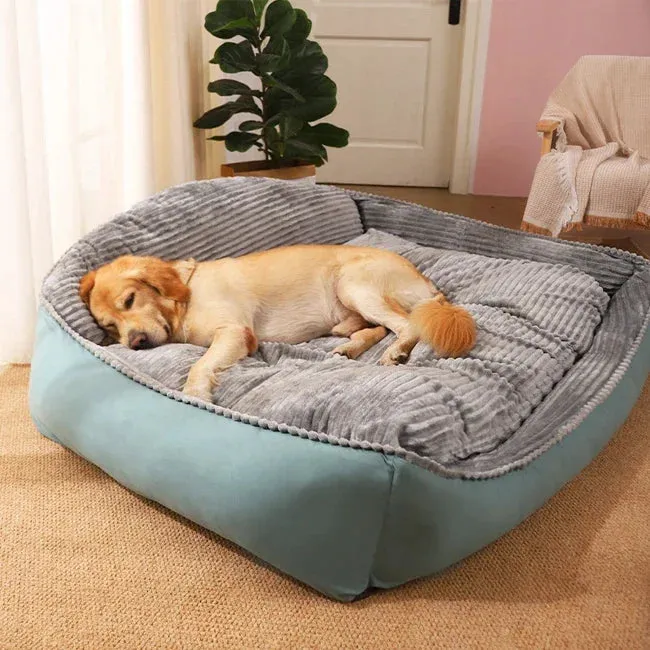 AiroPaws™ Widen & Thicken Removable Washable Anxiety Dog Bed for Large Dogs | Human-Size Dog Bed