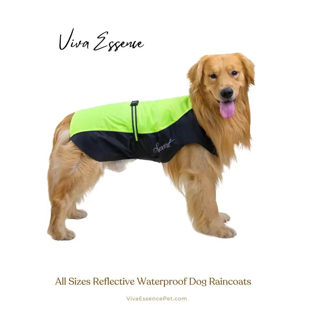 All Sizes Reflective Waterproof Dog Raincoat