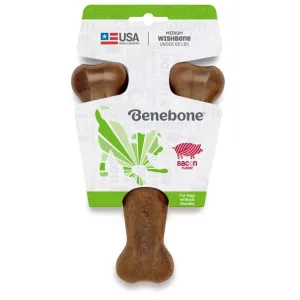 Benebone Bacon Wishbone Dog Chew Toy - Size Medium