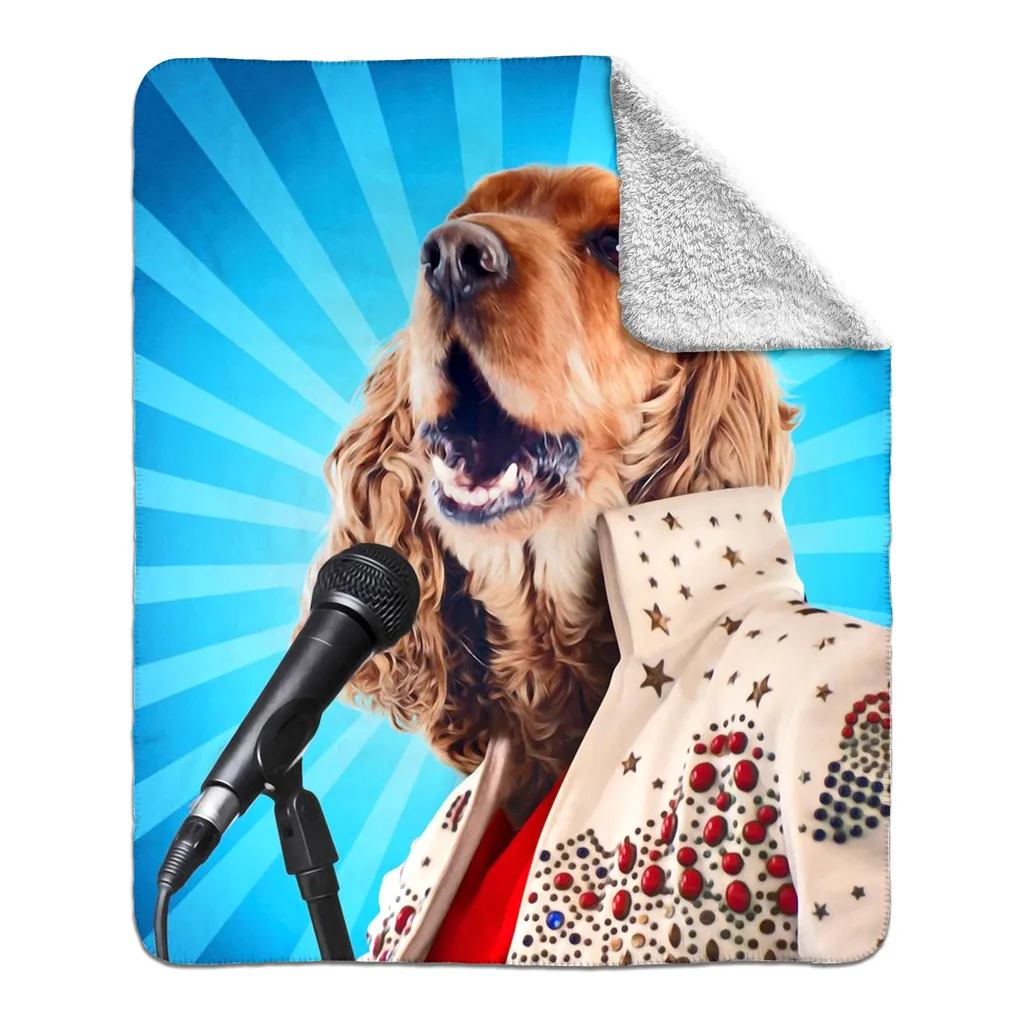 BLUE SUEDE CHEW TOY - FLEECE SHERPA BLANKET