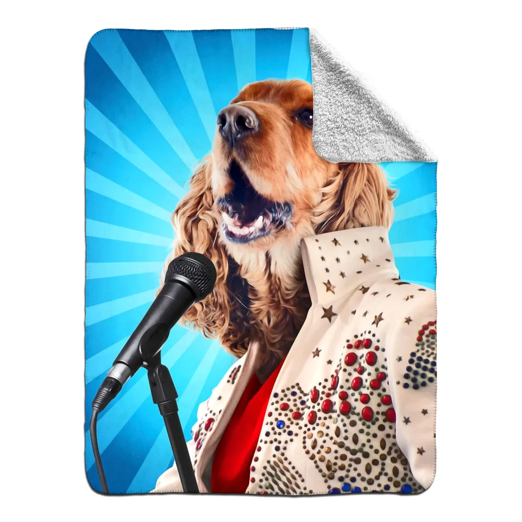 BLUE SUEDE CHEW TOY - FLEECE SHERPA BLANKET