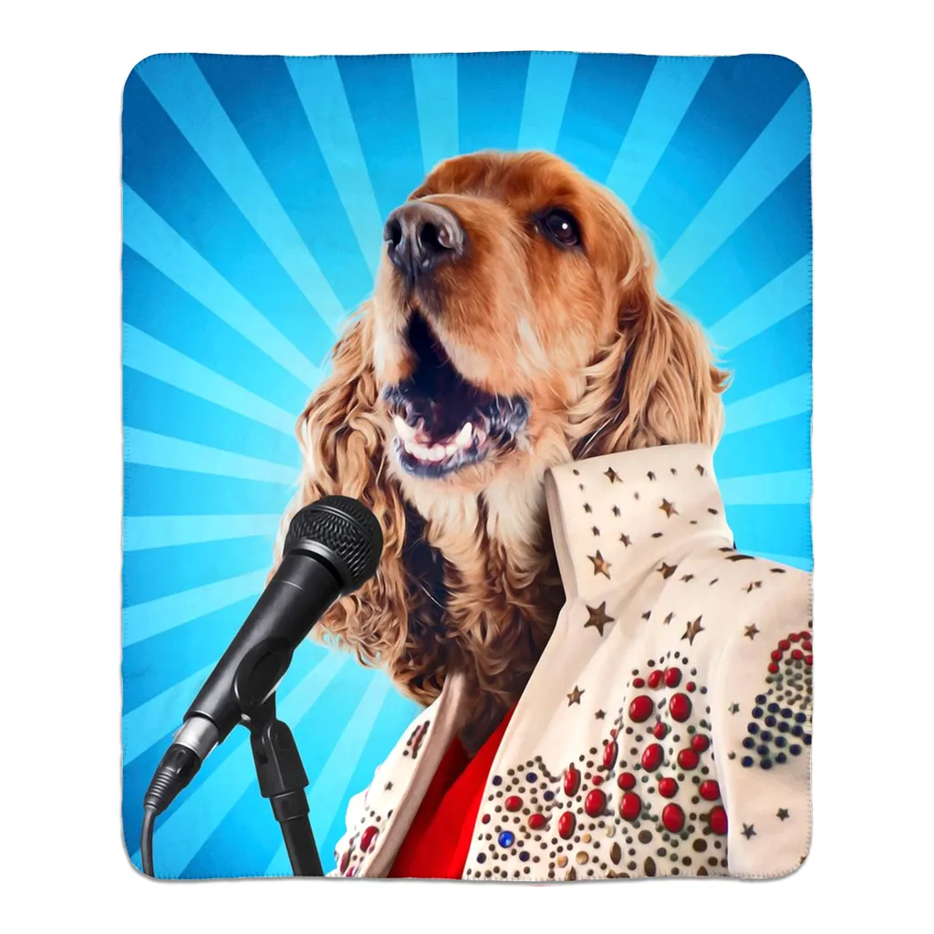 BLUE SUEDE CHEW TOY - FLEECE SHERPA BLANKET