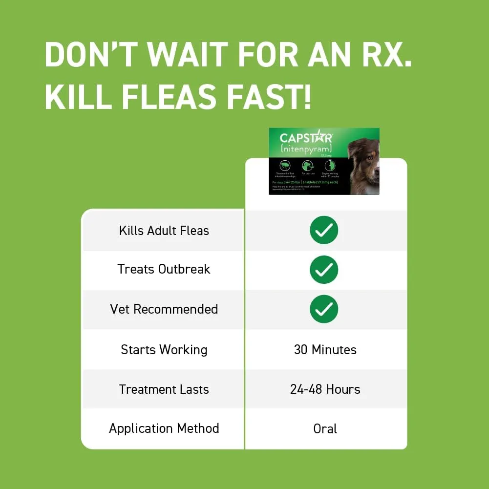 Capstar Flea Treatment for Dogs (25Lb Up)