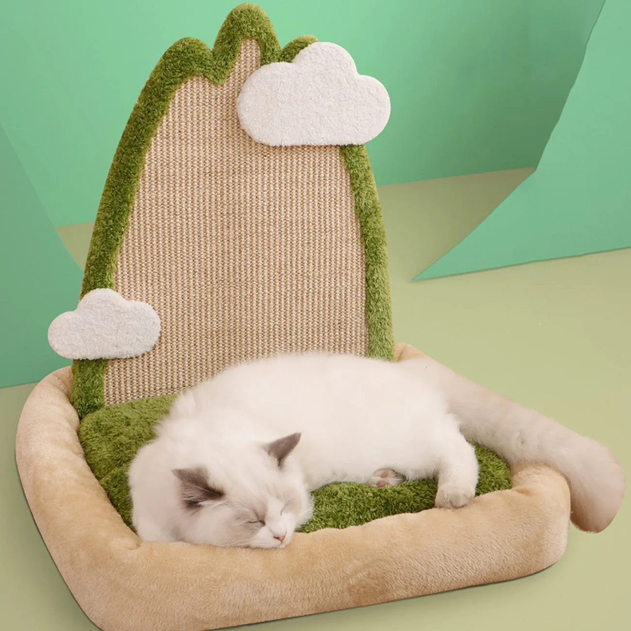 Cat Scratcher Bed Durable Cute with Cat Scratching Sisal Pads