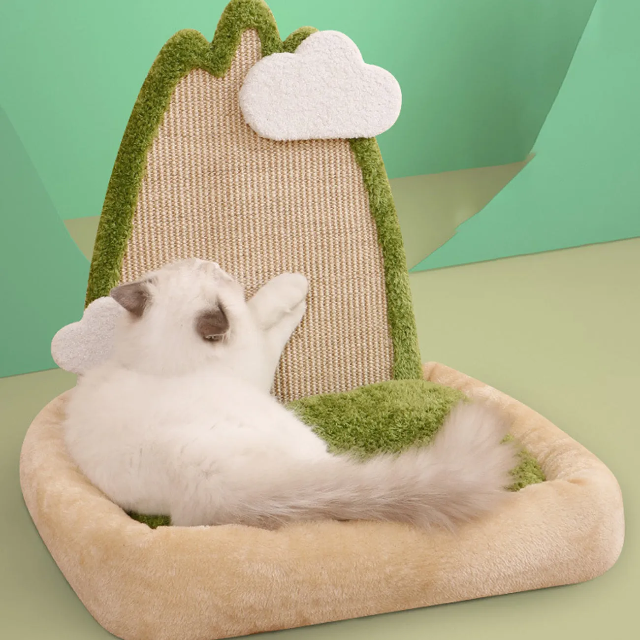 Cat Scratcher Bed Durable Cute with Cat Scratching Sisal Pads