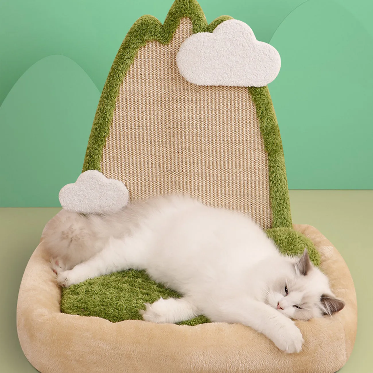 Cat Scratcher Bed Durable Cute with Cat Scratching Sisal Pads
