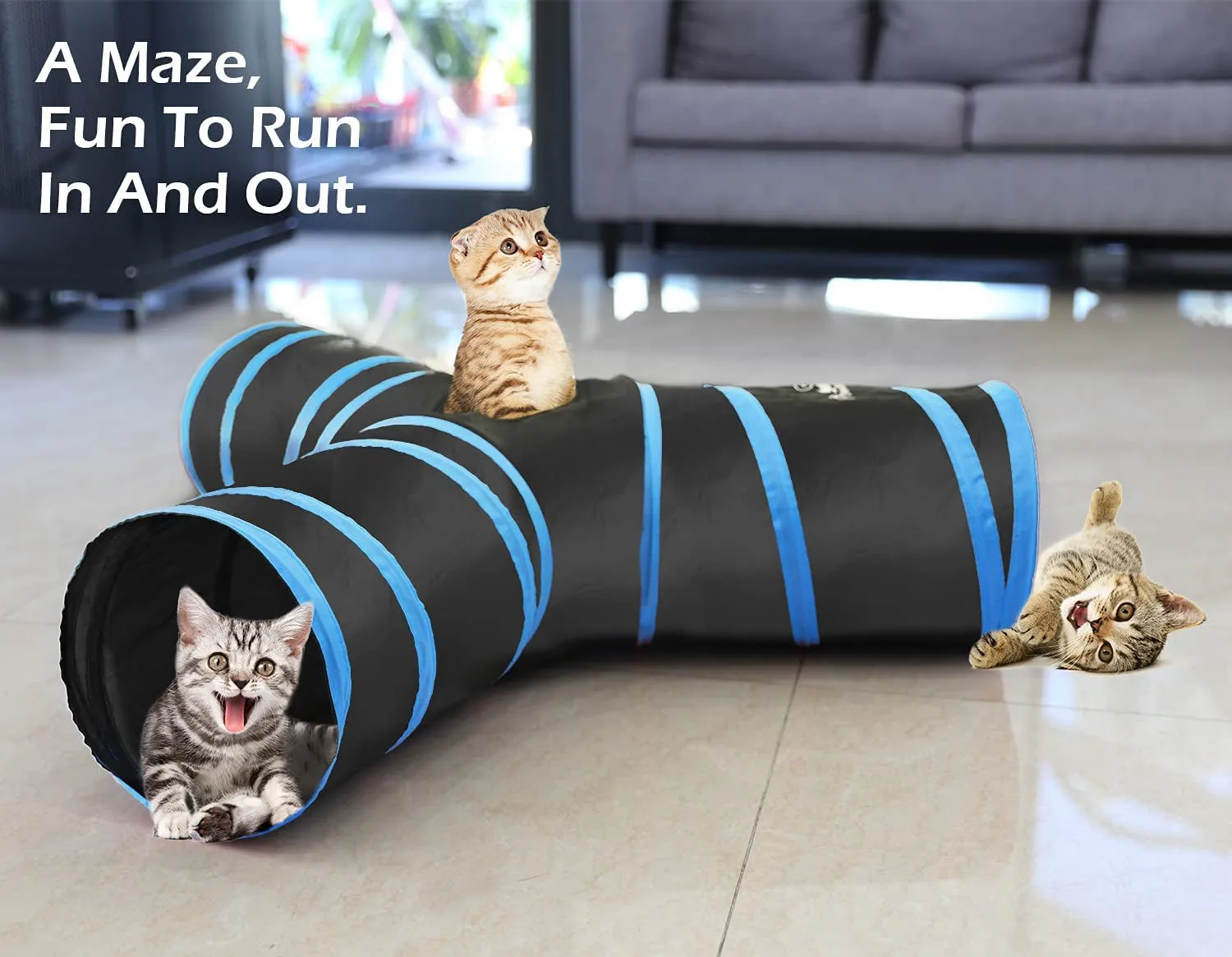 Cat Tunnel with Bell Balls