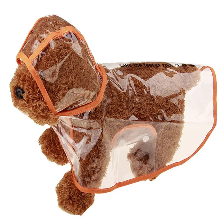 Clear Vinyl Pet Dog Raincoat