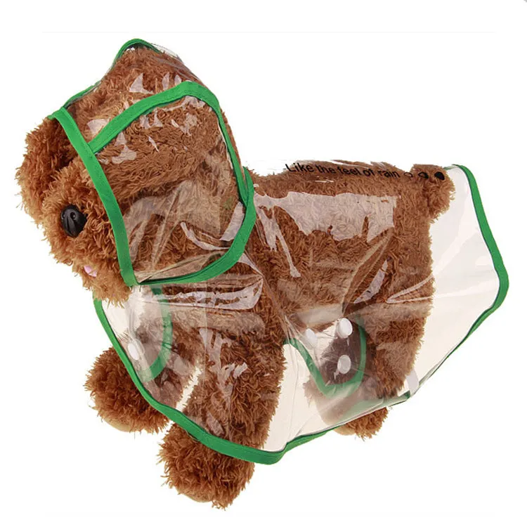 Clear Vinyl Pet Dog Raincoat