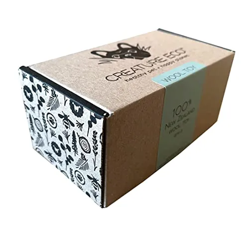 Creature ECO 100% Organic Wool Dog Balls 2-Pack - All Natural Soft Large Dog Ball- Eco Friendly Wooly Dog Toy - Safe for Your Pet & The Planet