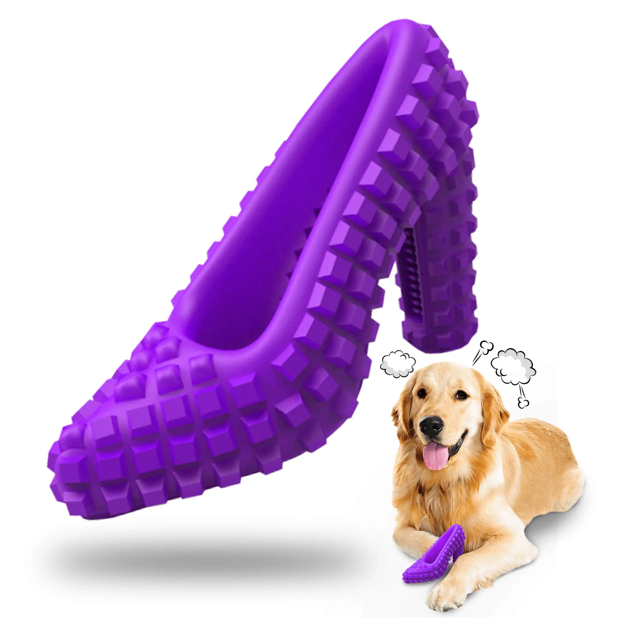 Dog Chew Toys for Aggressive Chewers - Treat Dispensing Chew Shoe Interactive Small Medium Dog Puzzle Toys