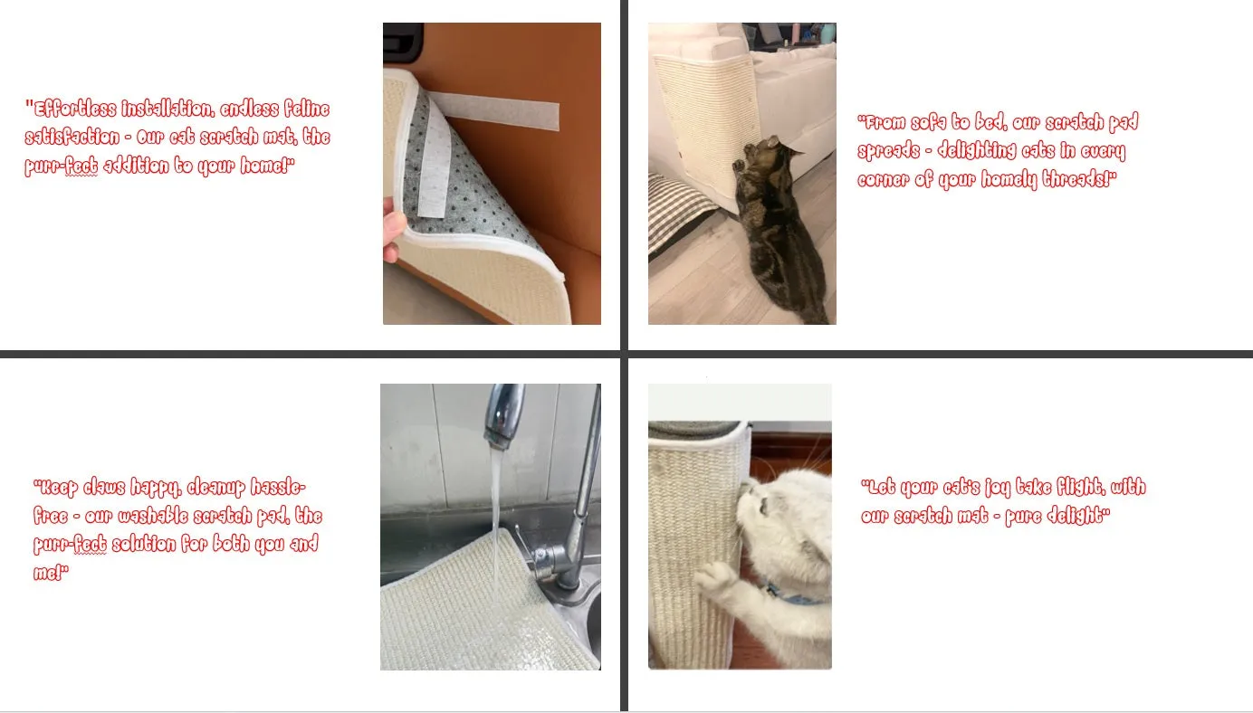 Durable & Washable Cat Scratching Mat Pad - High-Quality & Easy Maintenance