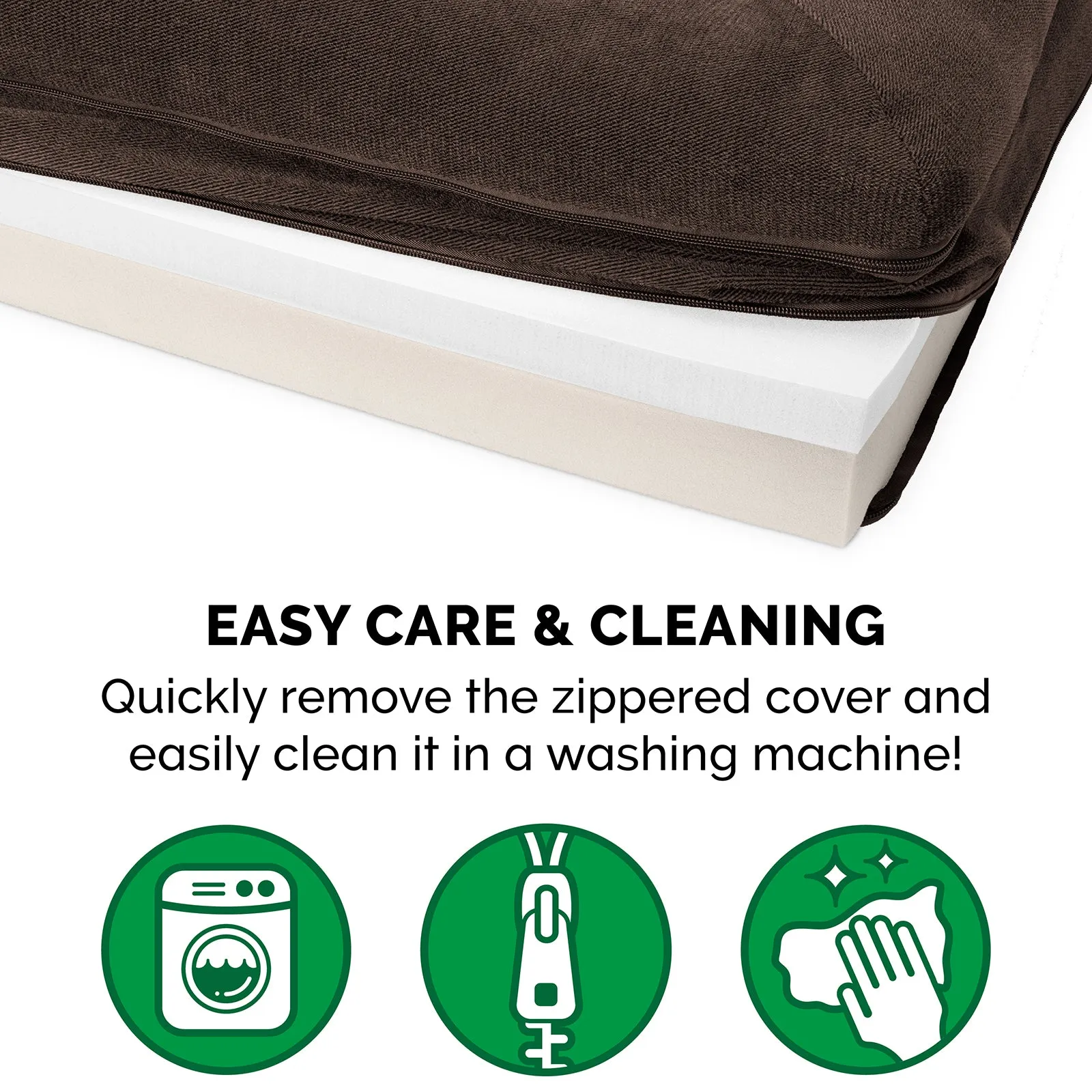 Faux Fleece & Chenille Couch Sofa-Style Pet Bed