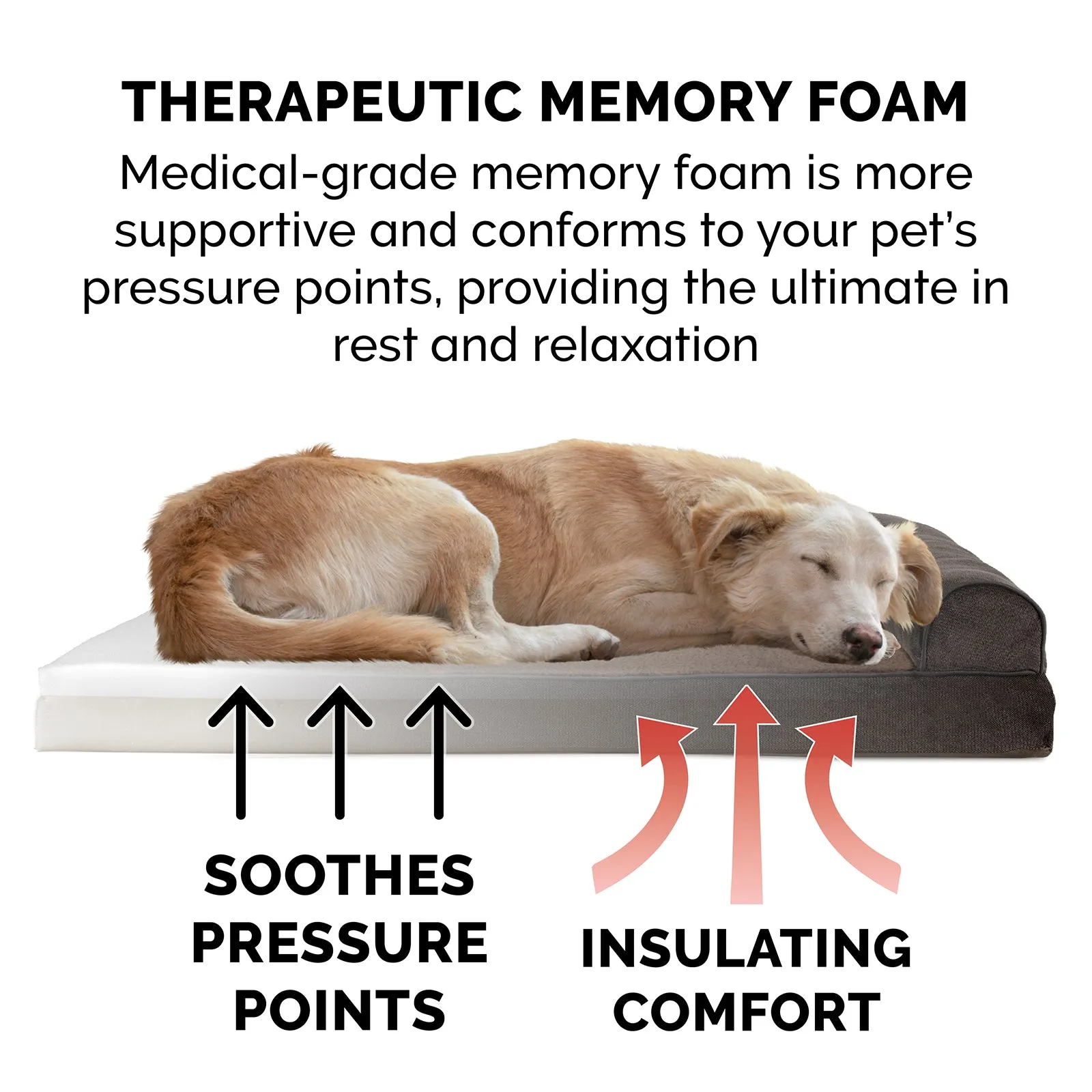 Faux Fleece & Chenille Couch Sofa-Style Pet Bed