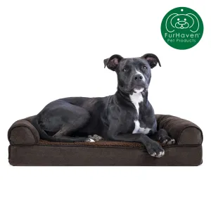 Faux Fleece & Chenille Couch Sofa-Style Pet Bed