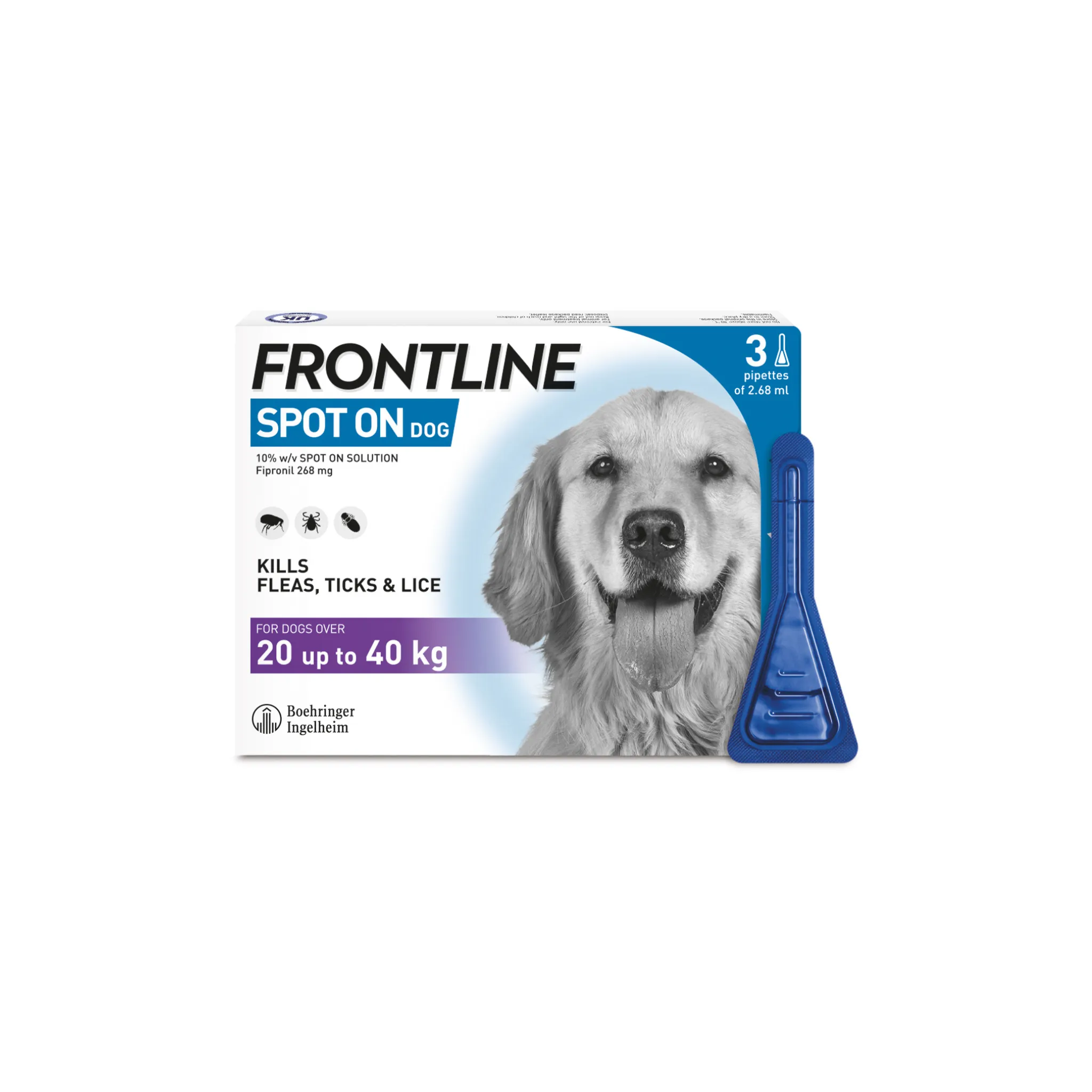 Frontline Spot On Flea And Tick Control For Dogs - 3 Pip
