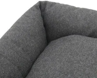 GREY FELT WITH MEMORY FOAM SQUARE BED