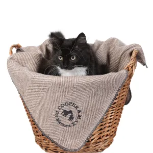 Herringbone Pet Blanket Natural