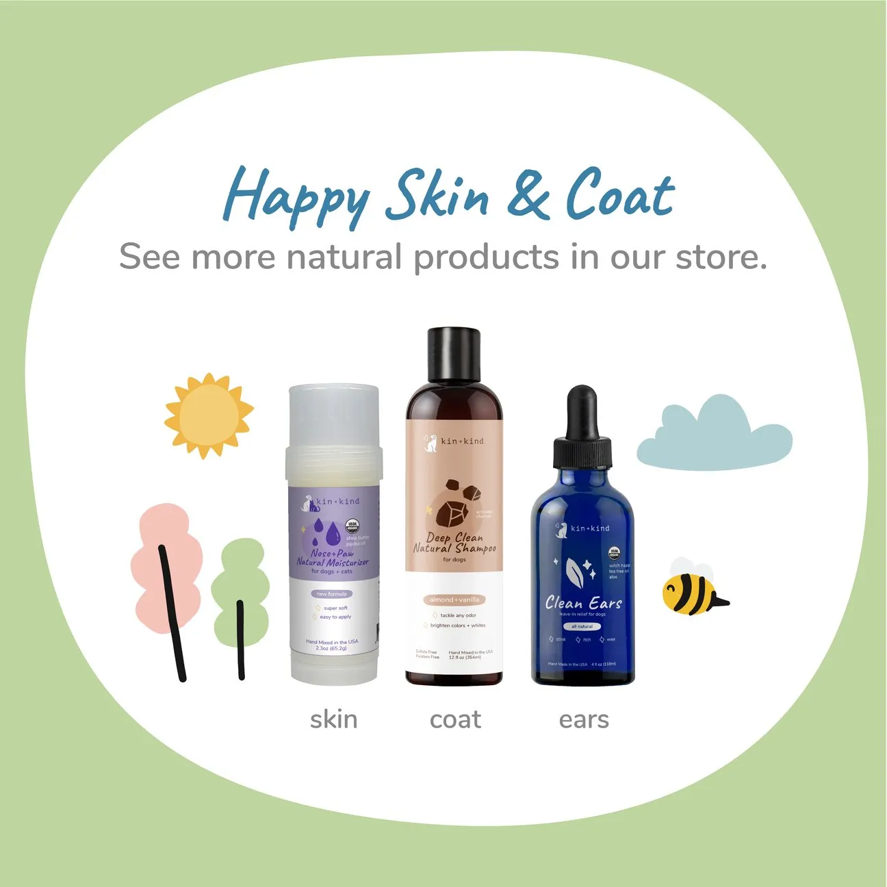 Kin   Kind Leave-In Ear Cleaner For Cats