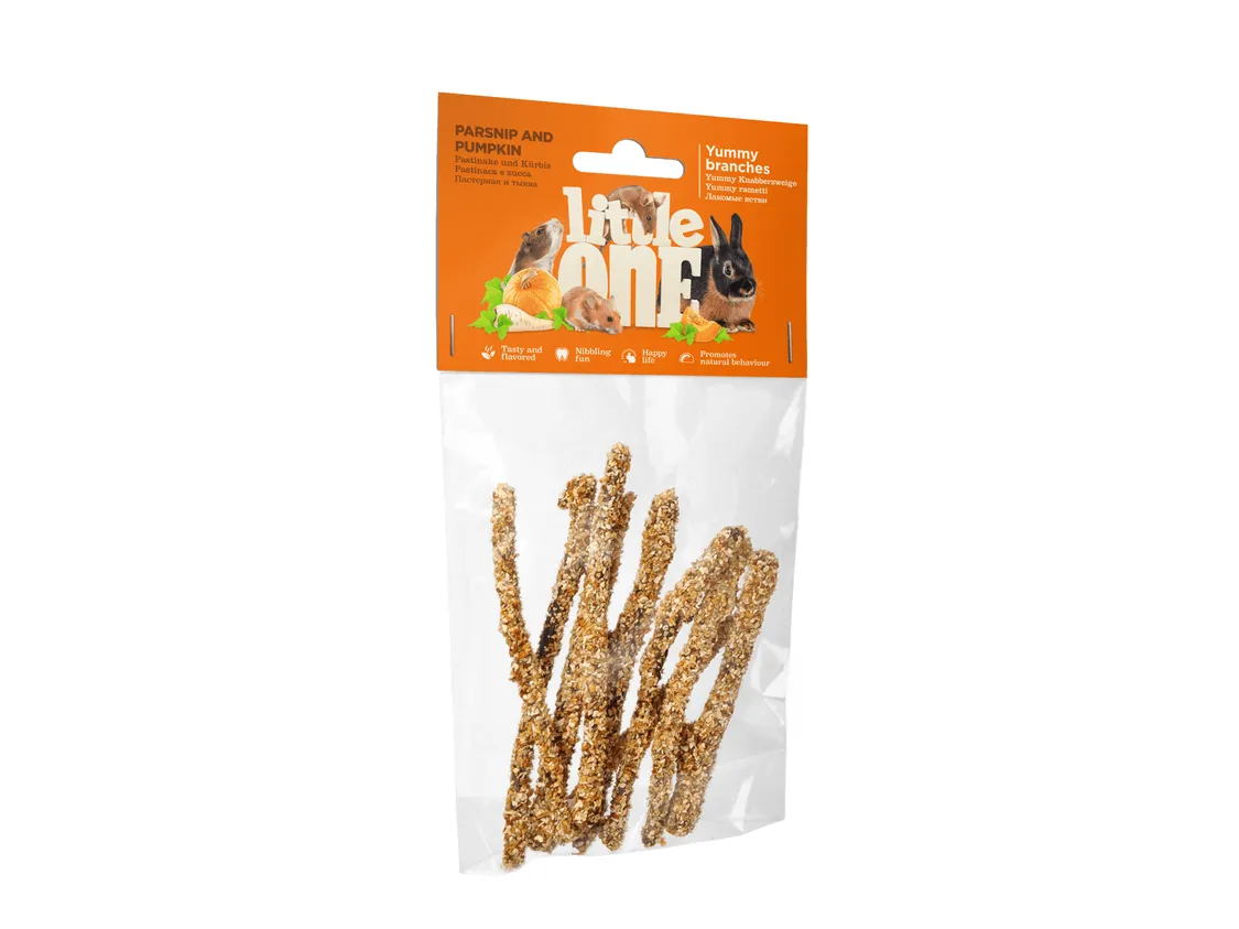 Little One Yummy Branches With Parsnip And Pumpkin. Snack For All Small Mammals, 35 G