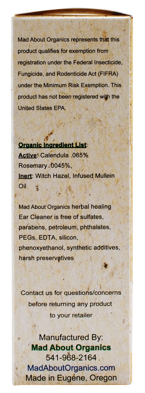 MAD ABOUT ORGANICS Healing Ear Cleaner - For Dogs and Cats