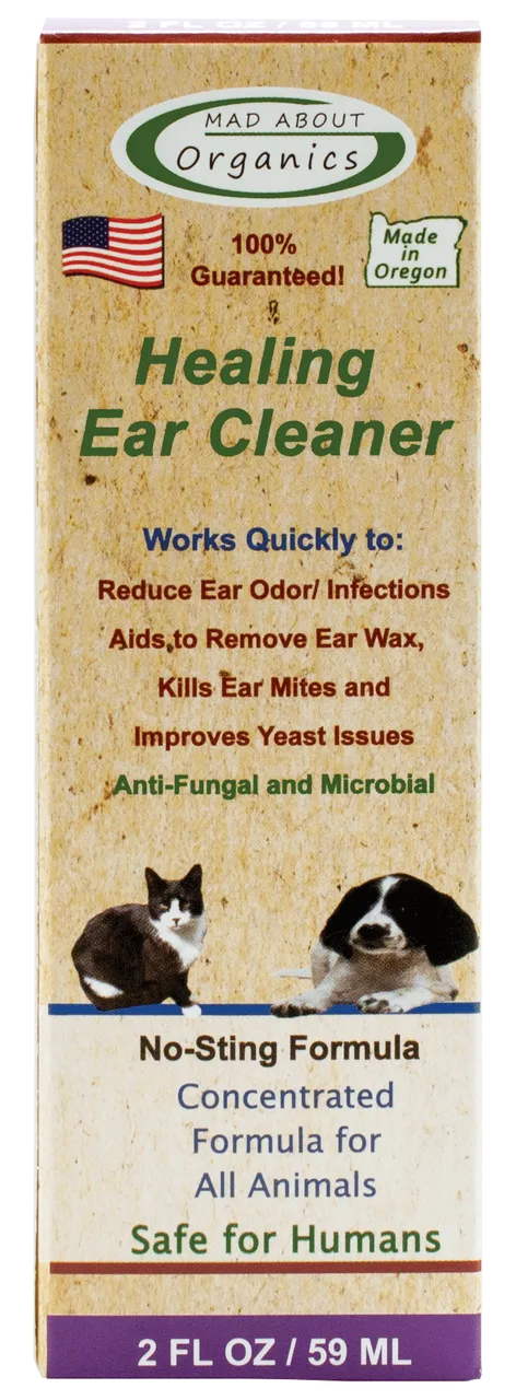MAD ABOUT ORGANICS Healing Ear Cleaner - For Dogs and Cats