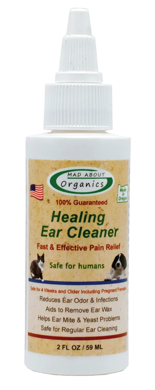 MAD ABOUT ORGANICS Healing Ear Cleaner - For Dogs and Cats