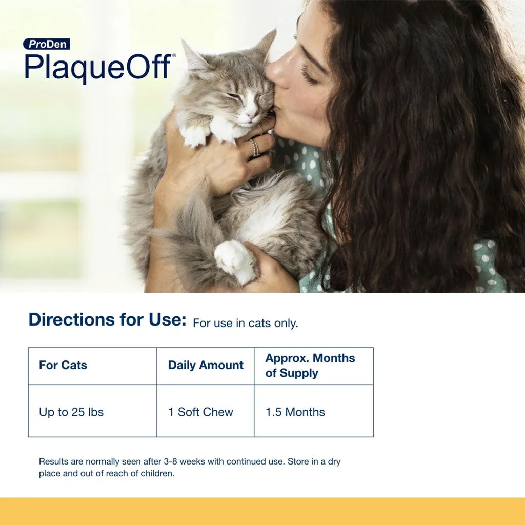 NaturVet Proden PlaqueOff Soft Chews for Cats, 45 count