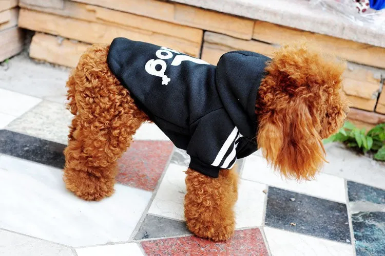 New Soft Cotton Cat Dog Clothes Pet Hoodie Coat Fashion Adidog Costume Warm Sweater Clothing for Small Dogs