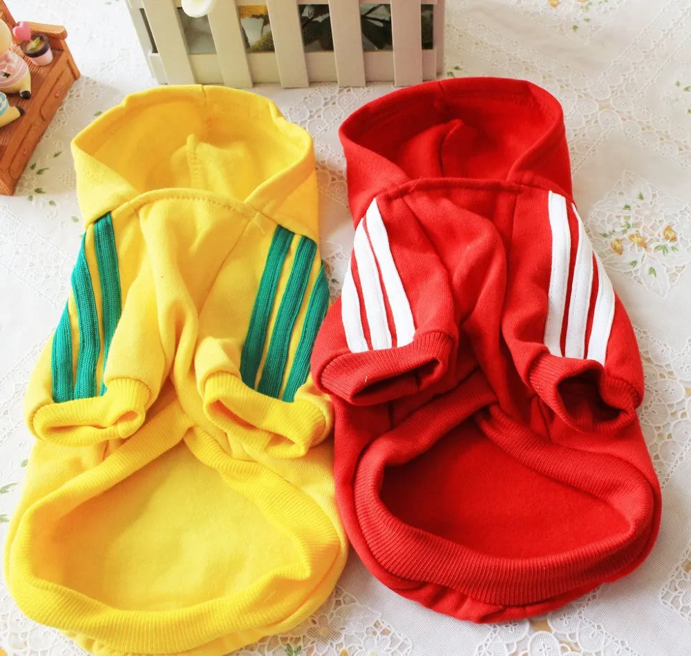 New Soft Cotton Cat Dog Clothes Pet Hoodie Coat Fashion Adidog Costume Warm Sweater Clothing for Small Dogs