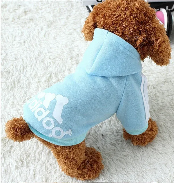 New Soft Cotton Cat Dog Clothes Pet Hoodie Coat Fashion Adidog Costume Warm Sweater Clothing for Small Dogs