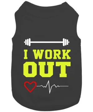 Parisian Pet I Work Out Embroidered Tshirt