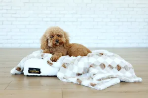 Pet Blanket JulesRoche Luxurious Brown Argyle Style