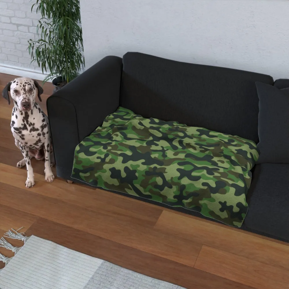 Pet Blanket Throws - Camo Green