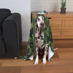 Pet Blanket Throws - Camo Green