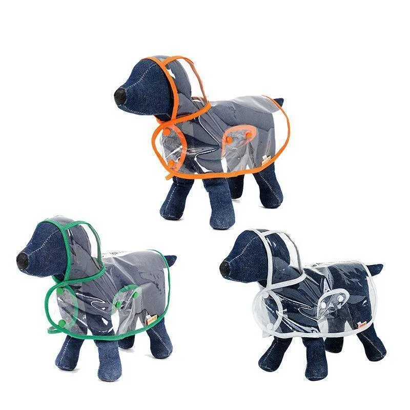 Pet Colorful Transparent Raincoat