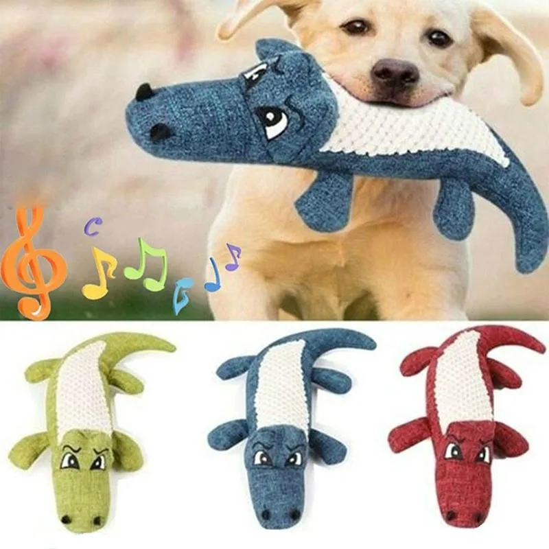 Pet Crocodile Squeaking Chew Toys
