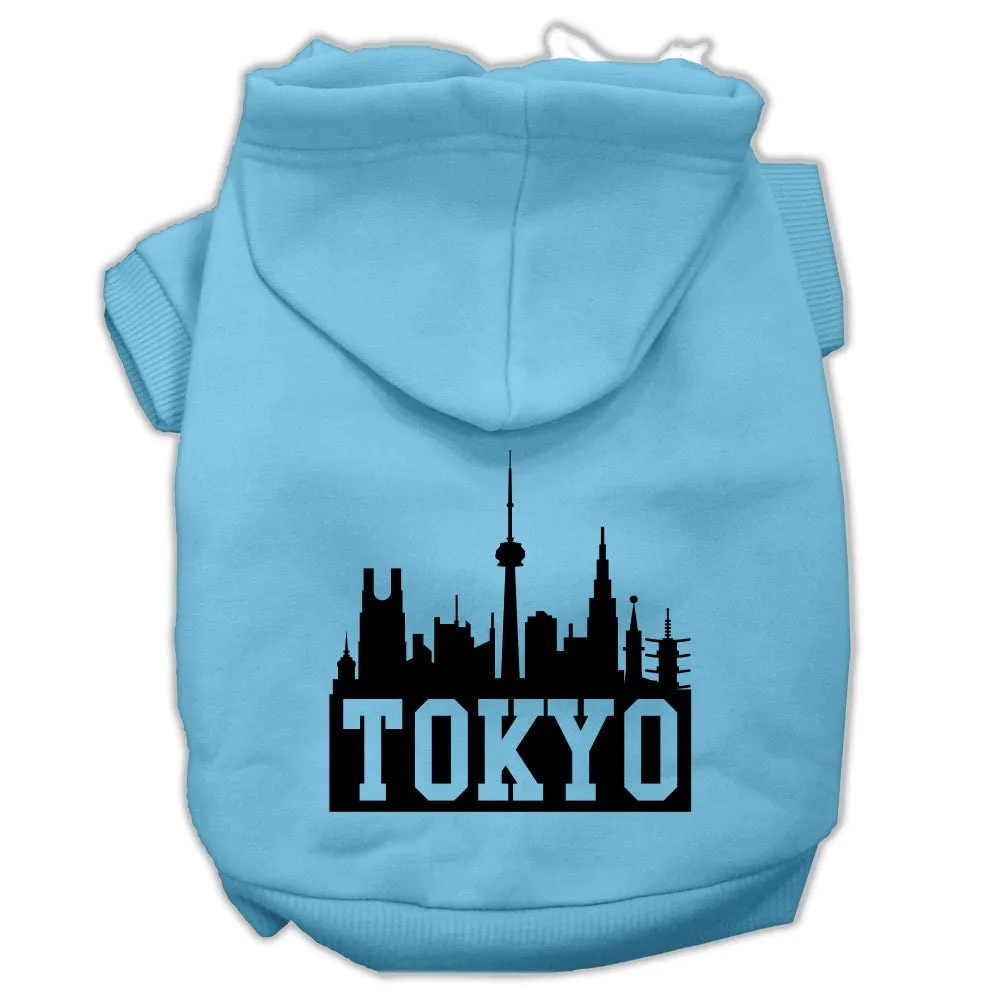 Pet Dog & Cat Hoodie Screen Printed, "Tokyo Skyline"
