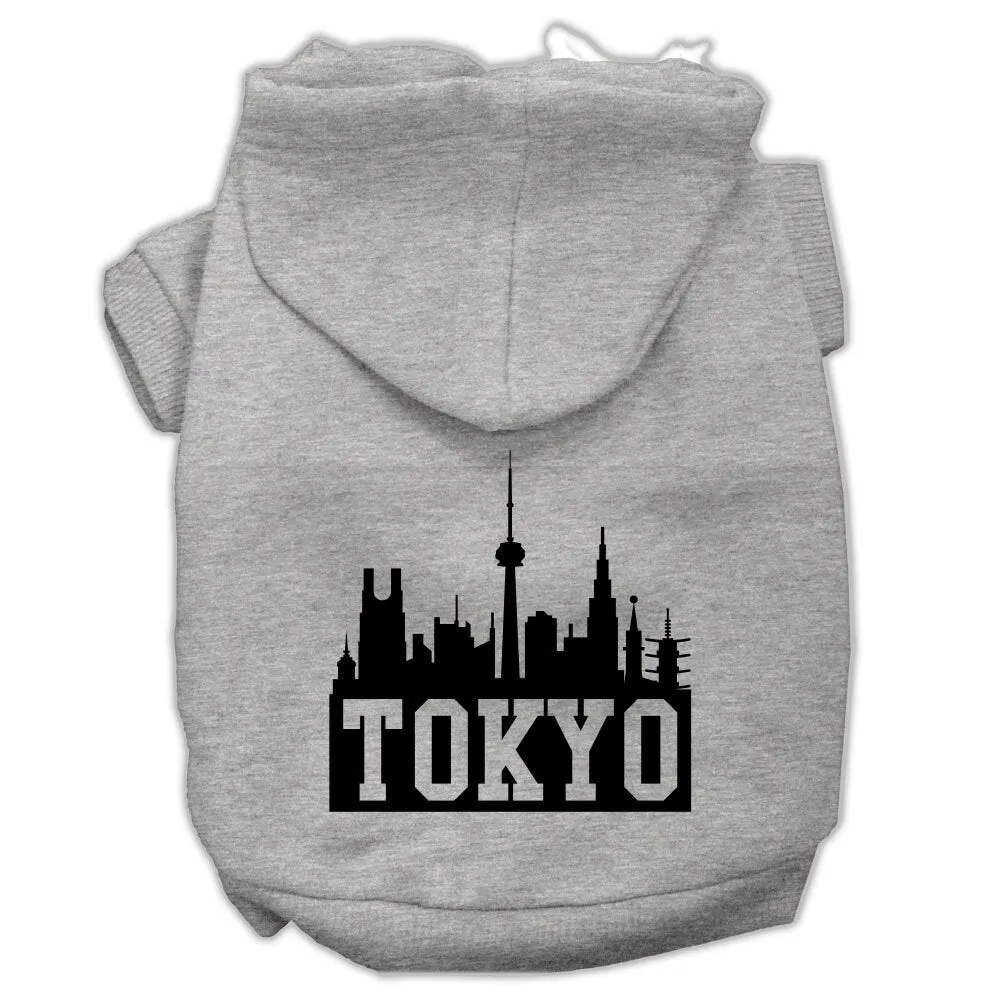 Pet Dog & Cat Hoodie Screen Printed, "Tokyo Skyline"