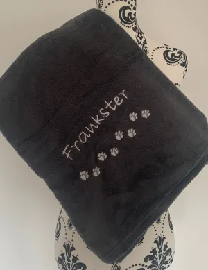 Pet Fleece Blanket - Mini Paws - Personalised