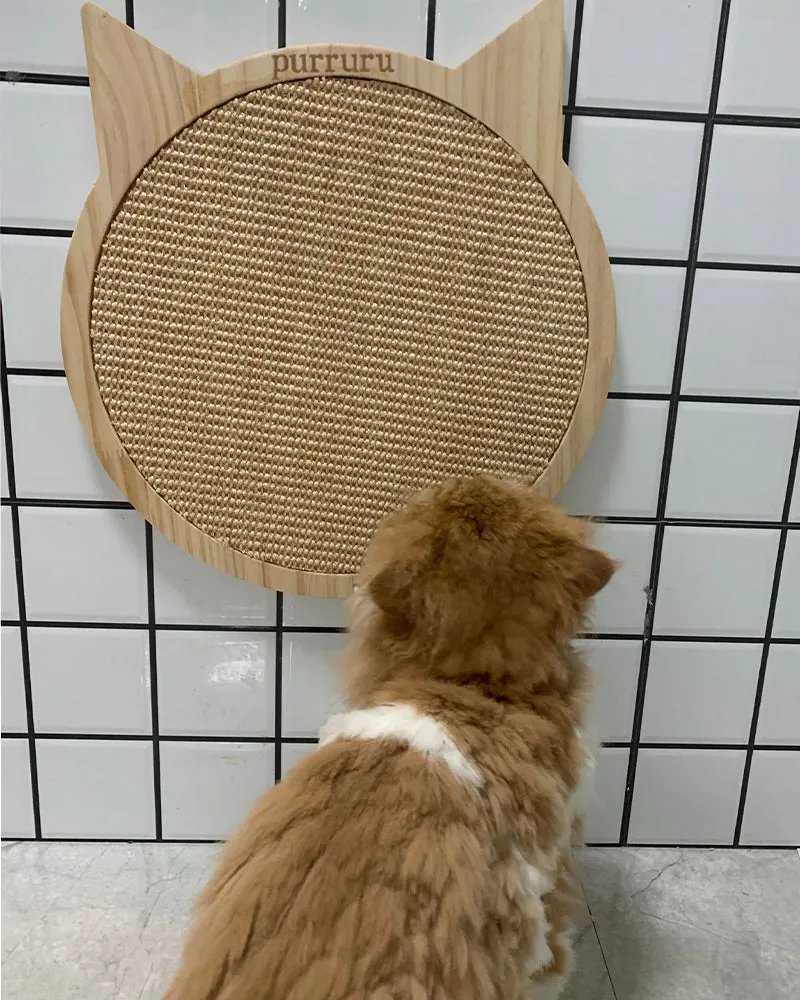 purruru cat scratcher, round scratcher, durable recyclable cardboard with catnip