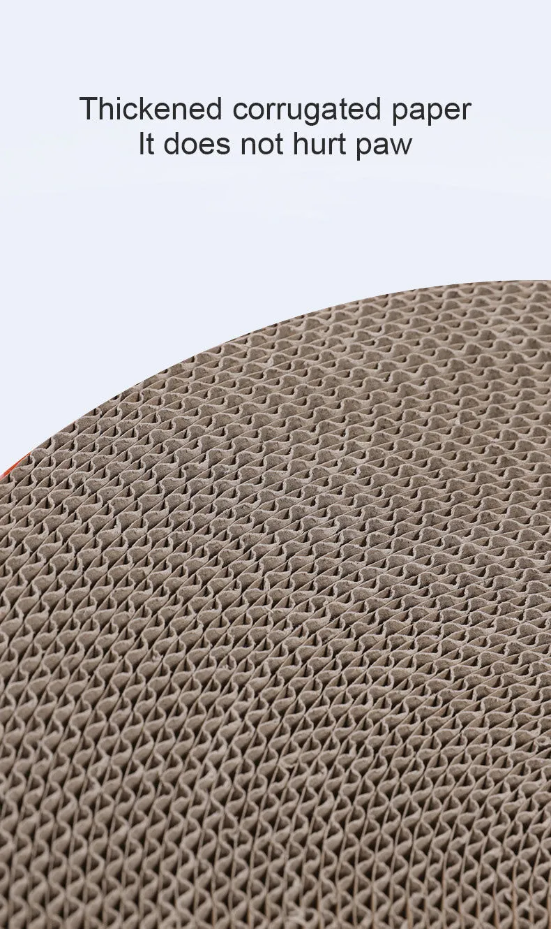 Round Cat Scratcher Pad Grinding Claws Cardboard Corrugated Paper Cats Scratching Board Kitten Scrapers Pet Furniture Supplies
