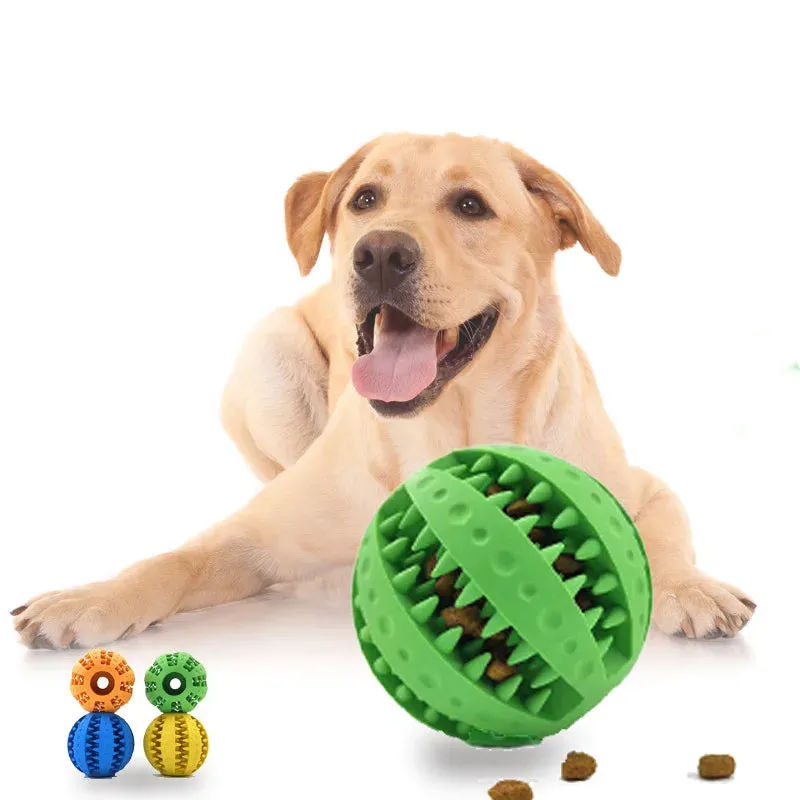 Silicone Ball Dog Toy – Bite-Resistant, Chewable & Interactive