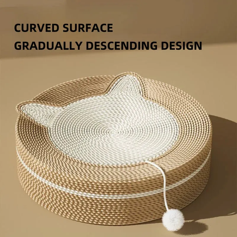 Sisal Cat Scratching Pads - Multi-Functional Cat Toys, Pet Sleeping Bed, Scraper, Grinding Claw, Scratch-Resistant Furniture Protector
