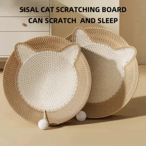 Sisal Cat Scratching Pads - Multi-Functional Cat Toys, Pet Sleeping Bed, Scraper, Grinding Claw, Scratch-Resistant Furniture Protector